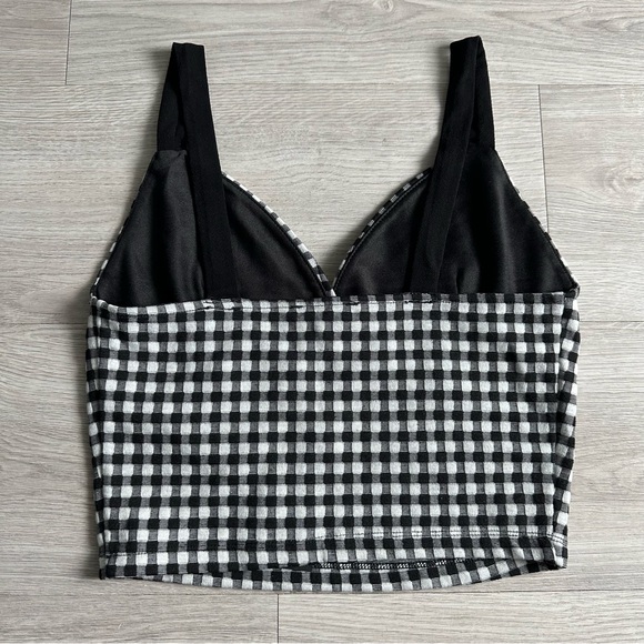 Dynamite Gingham Crop Top - Picture 2 of 2